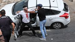 Enfrentamientos entre palestinos e israel�es en Jerusal�n