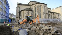 Obras de peatonalizaci�n de Quiroga Ballesteros