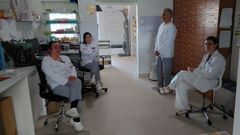 Farmacia Mera, en Santiago, durante el apag�n