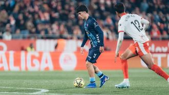 Andr�s Anta��n, jugador del filial en din�mica del primer equipo, ya se enfrent� con este al Girona en Primera el curso pasado.