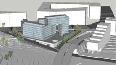 Imagen de la promoci�n que se proyecta en los denominados quinteiros 1 y 2 de Romero Donallo, en las proximidades de la rotonda de Galuresa