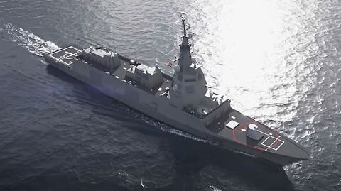 Recreaci�n de la futura fragata