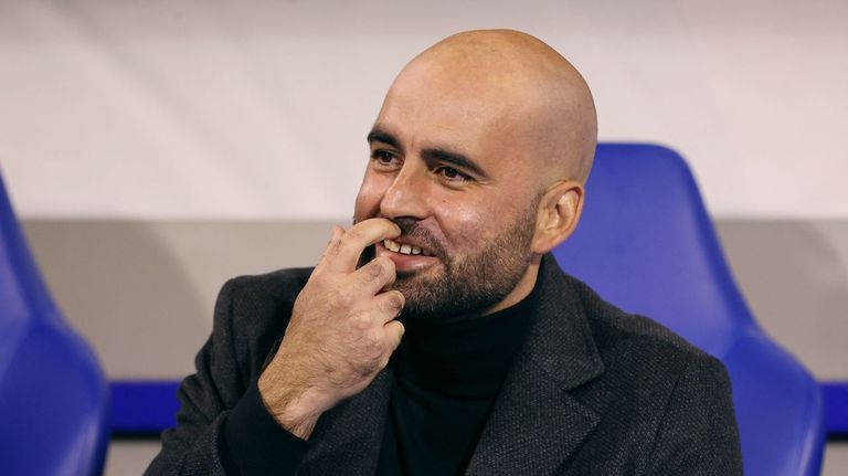 Caudio Girldez, instantes antes del inicio del duelo entre Celta y Dinamo de Zagreb en el Maksimir.