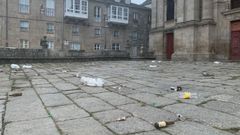 Estado en el que amaneci� el entorno de la Catedral de Lugo
