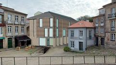 La propuesta del PSOE. Apuesta por mantener el edificio, rebajar su altura, remodelar el exterior y liberar espacio tambi�n para un paso porticado a Belv�s.