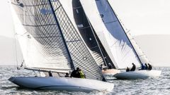 Los 6 Metros navegando este sbado en Sanxenxo