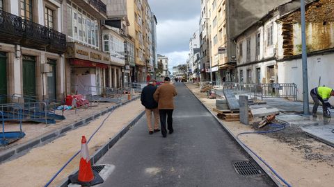 Las obras de la ra da Pravia se llevan a cabo desde hace meses.