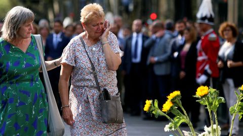 Homenaje a las victimas del 17A en el primer aniversario de los atentados en La Rambla y Cambrils