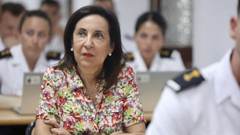 Margarita Robles este lunes en la Escuela de Suboficiales de la Armada