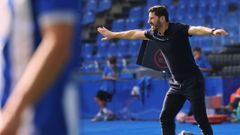 Javi V&aacute;zquez durante el partido en Abanca Riazor.