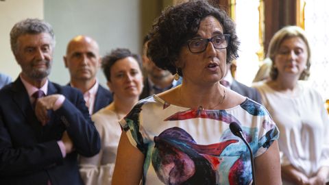 Berta Pi��n, consejera de Pol�tica Lling��stica y Turismo en la Investidura