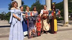 Hildegart Blanco (primera por la izquierda) en el Alcuentro Medieval de junio de 2016.