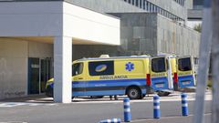 Dos ambulancias en el Hospital Universitario Lucus Augusti de Lugo