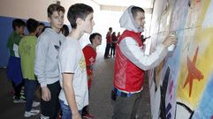 Taller de grafiti impartido por Vella Escola en el colegio Jaime Balmes