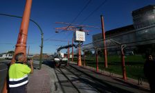 En el 2013 se hicieron trabajos en parte de la catenaria en la rotonda de la torre de Hércules. 