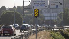 Radar fijo de Conxo, en los accesos a Santiago.