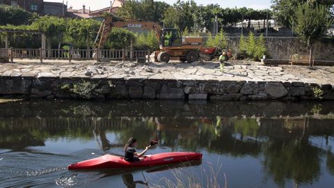 Las obras ms recientes de reparacin de la escollera, en el verano del 2021