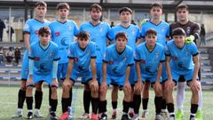 Equipo titular del Boiro ante el Calasanz.