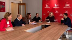 Reuni�n entre IU Asturias y el sindicato Usaga.