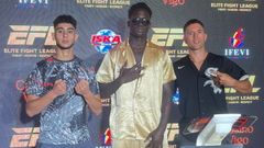 Imran Bouckchabe, Ibou Fay� y Miguel Prado, del Ribeira Fighters Club.