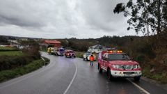 Lugar de una de las salidas de v�a ocurridas este lunes en Dumbr�a.