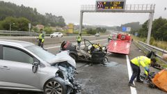 Accidente mortal registrado el pasado martes en la autova do Salns