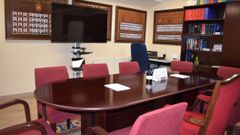 La nueva sala de videoconferencias del Colegio de Abogados compostelano cuenta con un sistema de purificaci�n y renovaci�n de aire anticovid
