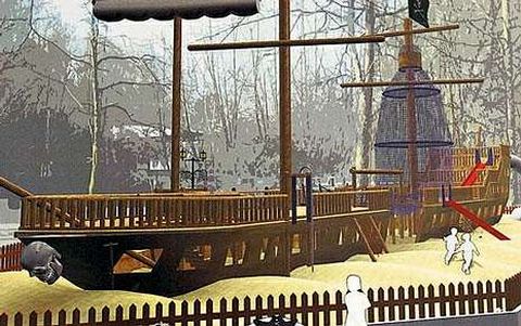 Imagen que difundi� en el 2010 el Concello de lo que iba a ser el proyectado Parque Pirata de Castrelos. 