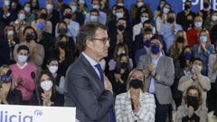 Imagen del acto en el que el presidente de la Xunta, N��ez Feijoo, anunci� su candidatura a presidir el PP