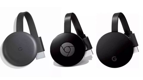 Diferentes versiones del reproductor multimedia Chromecast.