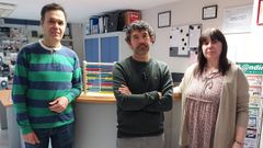 Jos� Antonio Pardo, Armando P�rez y Zoila P�rez, los tres socios de �baco Inform�tica