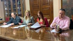 Los concejales del PP durante una de las comisiones municipales