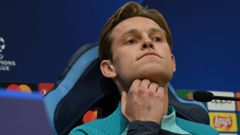 Frenkie de Jong.Frenkie de Jong, centrocampista del Barcelona, en rueda de prensa