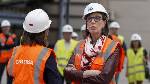 Planta de tratamiento de bioresiduos de Cogersa, en Ser�n, este jueves, en el que se ha presentado la campa�a de recogida a la que se sumaron una treintena de ayuntamientos de Asturias