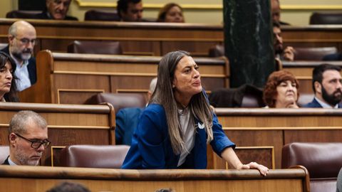 La portavoz de Junts en el Congreso, M�riam Nogueras, en el pleno del primer debate de la proposici�n de ley de amnist�a.