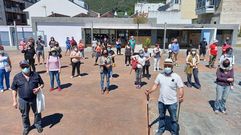 Los manifestantes se concentraron en la plaza de Espa�a de Quiroga