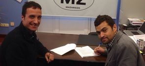 Blanco Riveiro y Ventura Bretal, durante la firma del acuerdo. 