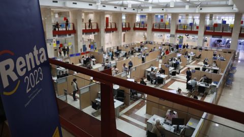 Imagen de archivo de oficinas de la Agencia Tributaria en la campaña del 2023