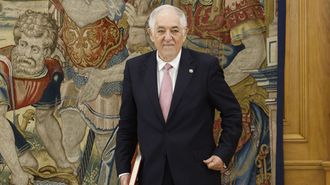 El presidente del Tribunal Constitucional, C�ndido Conde-Pumpido, momentos antes de su audiencia con el rey Felipe VI el pasado 21 de julio en el palacio de La Zarzuela.