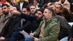 Santiago Abascal, durante un mitin de Vox.