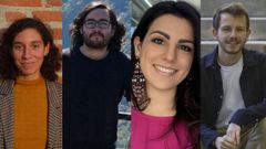 Clara Reigosa, Mauro Rivas, Eva Golmayo y Nacho Roura, cuatro de los becarios de la Fundaci�n Barri� en este 2020