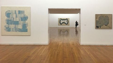 Berta C&aacute;ccamo, entre o mellor da programaci&oacute;n de Olmo. Dos case once anos de labor de Santiago Olmo &aacute; fronte do CGAC, a galerista Asunta Rodr&iacute;guez destaca a produci&oacute;n de &laquo;una hermosa exposici&oacute;n de Berta C&aacute;ccamo -celebrada no 2016; detalle das salas, na fotograf&iacute;a- y la muestra individual de Eva Lootz, uno de los hitos, sin duda, de toda la historia de la instituci&oacute;n&raquo;.