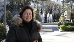 Cecilia, en el parque de San L�zaro, durante una visita a la ciudad que realiz� en el mes de enero