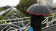Las im�genes de la manifestaci�n del naval en la r�a de Ferrol