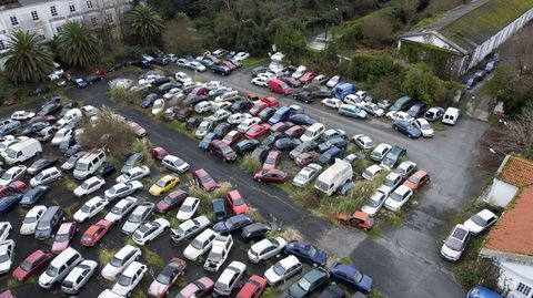 Veh�culos en la zona central del S�nchez Aguilera en una foto tomada en enero.