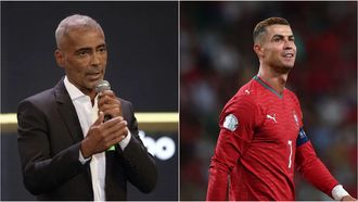 Rom�rio (izquierda) y Cristiano Ronaldo, en unas im�genes de archivo.