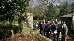 Un momento de la visita al jard�n de O Mont�n