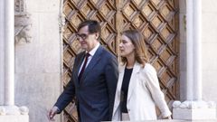 El presidente catal�n, Salvador Illa, y la l�der de Comuns en el Parlament, J�ssica Albiach, ayer