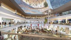 Recreación plaza interior Marineda City
