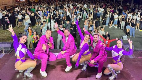 El grupo Bomba, en una imagen compartida en sus redes, tras la actuacin en Canduas (Cabana)